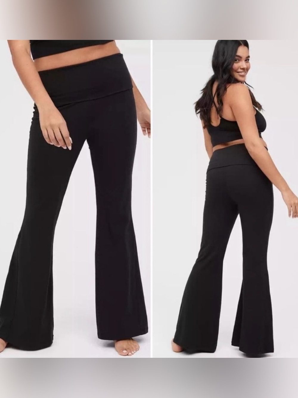 OFFLINE Aerie OG Foldover Hi Waisted Super Flare Legging Black✨ NWT Small short